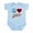 Sky Blue, variant on CafePress - Peace Love Bacon Symbology Infant Bodysuit - Baby Light Bodysuit, Size Newborn - 24 Months