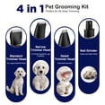 thumbnail image 2 of 4 in 1 Dog Grooming Clippers Kit, Pet Hair Trimmer, IPX4 Waterproof Pet Shaver Kit, Cordless Paw Trimmer, Rechargeable Nail Grinder Shaver for Dogs Cats around Paws Eyes Ears Face Rump, 2 of 9