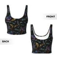 thumbnail image 3 of Sikiie Lavender Flowers Print Strappy Sports Bra for Women Padded Push Up Sports Bra Athletic Running Sports Bra Workout Bra Yoga Bra, 3 of 5