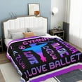 thumbnail image 2 of Dancer Gifts Blanket Love Dance Fleece Throw Blanket Soft Cozy Blanket Bed Couch Sofa Blanket for Teen Girls Ballet''s Dance Teacher Gifts, Birthday Gifts for Dance Lover Throw Blanket 50"x60", 2 of 6