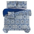 thumbnail image 6 of Lux Decor Collection 5 Piece Bedding Comforter Set - Reversible Microfiber Bed Comforter for Queen Size Bed (, Aztec Blue), 6 of 14
