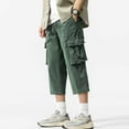 thumbnail image 4 of Jjayotai George Shorts for Men, Men’s Casual Cargo Shorts, Cotton Relaxed Utility Multi Pocket Pants, Mens Work Shorts, Elastic Waist Hiking Shorts, 4 of 4