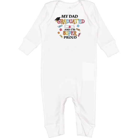 Inktastic My Dad Graduated and I'm Super Proud Baby Romper Coveralls