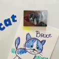 thumbnail image 2 of Sleepy Christmas Holiday Puppy Dog Rectangle Acrylic Fridge Refrigerator Magnet, 2 of 5
