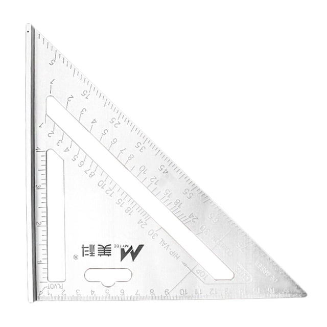 de Aleación de Aluminio de Tri-cuadrado, , Transportador, Trazador de Líneas y Guía de , Cola Regla triangular de aleación de aluminio