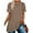 Brown, variant on SHIBEVER Summer Short Sleeve T Shirts for Women Casual Tunic Tops Side Split Shirt Comfortable Loose Crew Neck Tops Coffee M