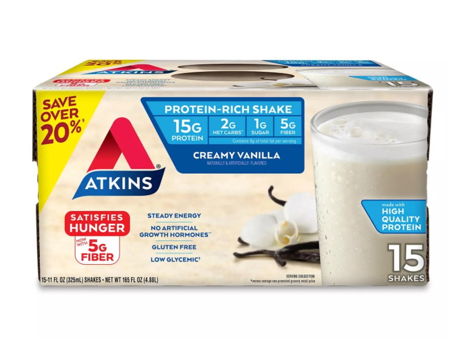 Atkins Gluten Free ProteinRich Shake, Creamy Vanilla, Keto Friendly