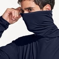 thumbnail image 6 of Men UPF 50 Sun Protection Hoodie Long Sleeve Fishing Shirt UV SPF Lightweight Rash Guard with Mask Cooling Hooded Top, 6 of 7