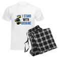 thumbnail image 6 of CafePress - I Stand With Ukraine Men's Light Pajamas - Men's Light Loose Fit Cotton Pajama Set, 6 of 7
