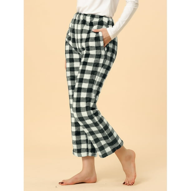 Amazon Pijama Pantalon Cuadros Amarillo Mujer Pantalones De Pijama