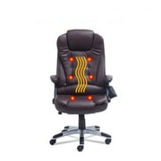 Heated Vibrating Massage Chair with 6 Wireless Massage Points Height&Back Adjustable Game Chair 360 Degree Rotation Computer Chair for Home Office On Sale