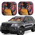 thumbnail image 1 of Bingfone Abstract Pattern Penguin Windshield Sun Shade 2-Piece Foldable Car Front Window Sunshade for Most Sedans SUV Truck-Large, 1 of 6