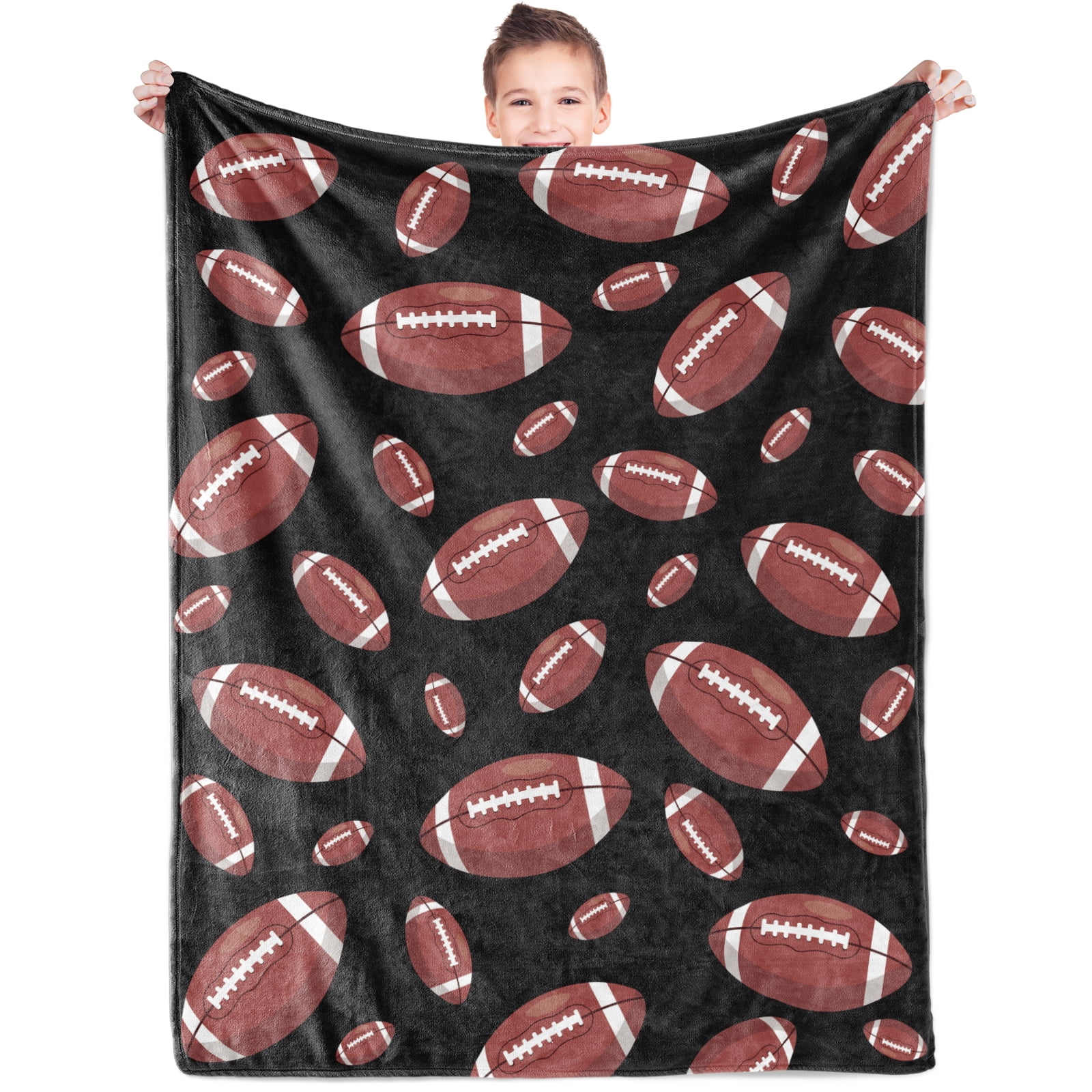 Football Fleece Throw Blanket Baby Blankets for Boys and Girls Sports