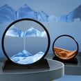 thumbnail image 3 of Imagen de Arte de arena móvil 3D, cristal redondo, paisaje de arena de aguas profundas, artesanía de arena movediza, pintura de arena corriente, regalo de decoración del hogar de oficina, 3 of 4