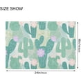 thumbnail image 3 of Cactus and Flowers Bathroom Rug Set 2PCS Ultra Soft Bath Rugs, Non Slip Absorbent Shaggy Bath Mat Set with U-Shaped Toilet Mat (16" x 24" & 20" x 24"), 3 of 6