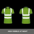 thumbnail image 6 of GOGO Polo Shirt Hi Vis Short Sleeve Safety Shirt with Reflective Strips-Yellow-S, 6 of 8
