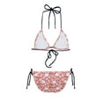 thumbnail image 5 of Suhoaziia Cute Cartoon Pig Swimsuit Women Bikini Trendy Two Piece Swimsuit Cover Up Sporty Halter Neck Top Tops with Cups Backless Beachwear Size S, 5 of 6