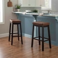 thumbnail image 5 of Home Square 3 Piece 32" Wood Bar Stool Set in Espresso and Cognac Brown, 5 of 10