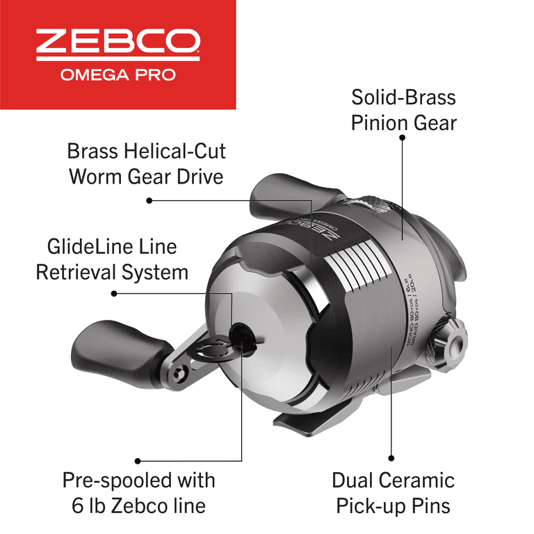 Zebco Omega Spincast Fishing Reel, Size 20 Reel, Changeable Right