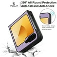 thumbnail image 4 of ELEHOLD Case for Samsung Galaxy Z Flip 6, Shockproof Magnetic Case Hard PC Slim Phone Cover,Purple, 4 of 11