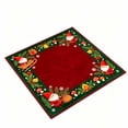 thumbnail image 2 of Christmas Mahjong Mat, 23.62 Inch Christmas Theme Square Table Cover, Non-slip Noise Reduction Base, for Poker Domino Board Game Mahjong Party Night Use(D), 2 of 7