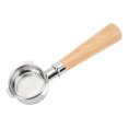 thumbnail image 1 of Bottomless Portafilter, 54mm Antioxidant Portafilter Easy Clean Stainless Steel And Wood  For Coffee Machine, 1 of 7