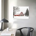 thumbnail image 3 of COMIO Winter Scenes Pictures Old Red Barn Canvas Wall Art Winter House Painting Winter Barn Prints Snow Scenery Wall Art Christmas Winter Poster Rustic Red Barn Canvas Snowy Landscape Wall Art, 3 of 4