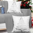thumbnail image 1 of SZTXJ (45x45cm) - Silver Square Cushion Cover [2 Pack], Golden Christmas Tree Pattern Polyester Fiber Pillow Case Christmas Party Decorative Pillow Co, 1 of 5