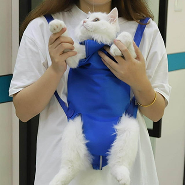Sac de Contention pour Toilettage de Chat Anti Morsure Animaux de Compagnie Réglables Transportant pour la Coupe des Ongles Animaux de Compagnie Voyage