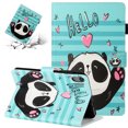 thumbnail image 1 of SaniMore for iPad 10th Generation 10.9" 2022 Wallet Case with Auto Wake/Sleep + Pen Holder + Card Slots + Anti-slip Strip PU Leather Kickstand Lovely Pattern Cover for iPad 10th Gen, Lovely Panda, 1 of 9