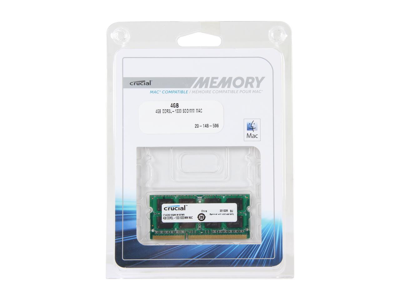 "Crucial 4GB DDR3L-1333 SODIMM Memory for Mac - CT4G3S1339M" - image 3 of 3