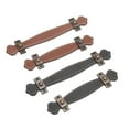 thumbnail image 5 of Black Wallet Cupboard 2 PCS Workroom Handle Trunk Leather Furniture Drawer Pulls, 5 of 6