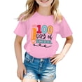thumbnail image 1 of LUOGENLI T-Shirt pour Filles Enfant Filles et Garçons Col Rond Manche Courte Tee Été Décontracté T-Shirt Maxi Hauts Ensembles Filles Tenue 2 Pcs Boho 12-13 Ans, 1 of 4