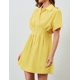 thumbnail image 3 of Vestido JEIBKOUY de verano de manga corta con botones en la parte delantera, amarillo, 3 of 6