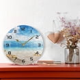 thumbnail image 7 of Dreamtimes Sunbeam Beach Landscape Wall Clock, 10 Inch Silent Non Ticking Round Clock Oil Painting Clock Easy to Read Clock for Living Room Bedroom Bathroom Home Decor, 7 of 7