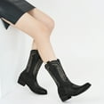thumbnail image 5 of Ecetana Cowboy Boots for Womens Chunky Heel Wide Calf Western Cowgirl Boots, 5 of 6