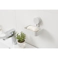 thumbnail image 5 of Jabonera con ventosa, no requiere taladro, reutilizable, instalación en 1 segundo, jabonera para ducha, soporte de pared para azulejos de ducha de baño, impermeable - blanco, 5 of 5