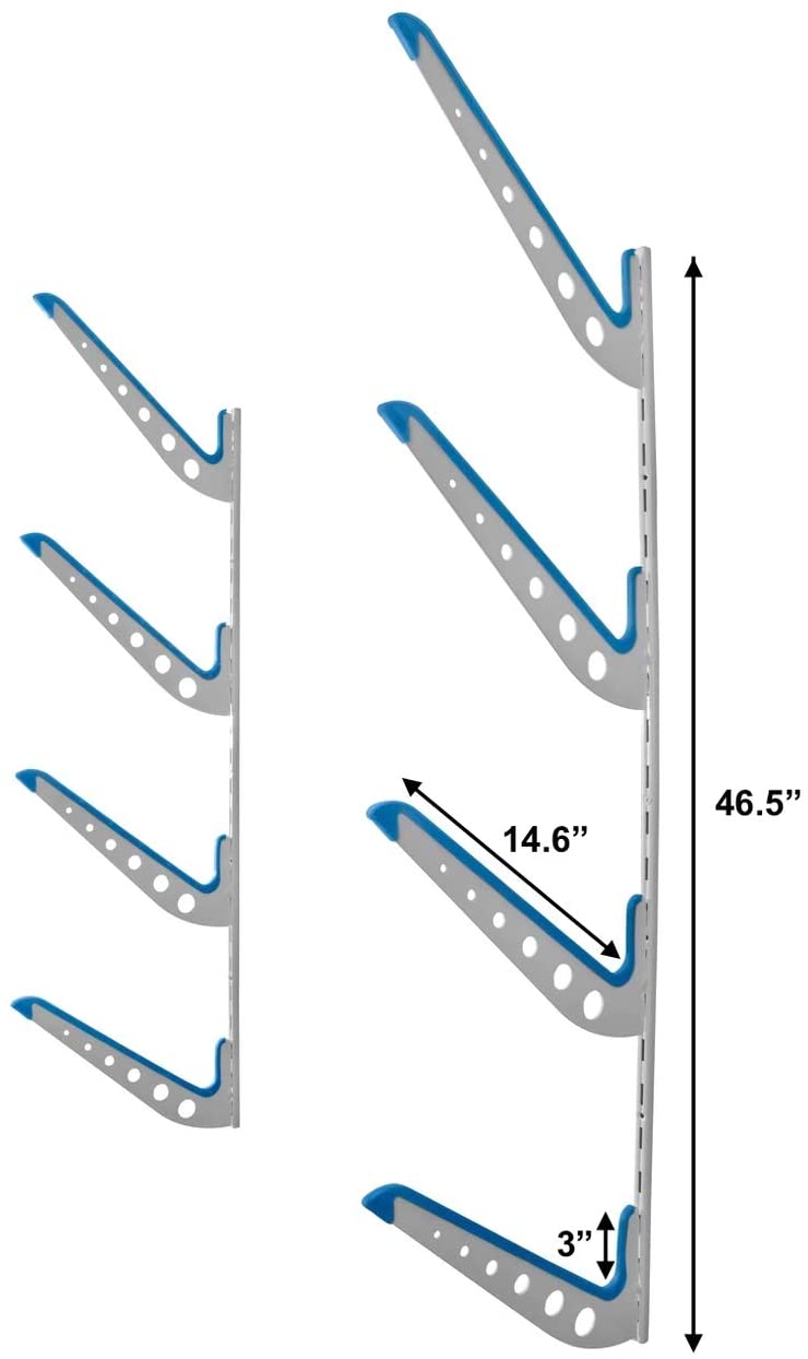 StoreYourBoard Adjustable Water Ski Wall Storage Rack, Holds 4 Sets of Skis, Garage Home Boathouse Organizer - image 2 of 4