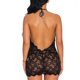 thumbnail image 3 of Traje de lencería Lencería de encaje sin espalda con cuello en V profundo con tanga para regalo de San Valentín Negro M, 3 of 5