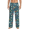 thumbnail image 2 of Picia Sports Ball Mens Soft Woven Cotton Elastic Waistband Sleep Pajama Pant Lounge Sleep Pant With Pockets And Drawstring-X-Large, 2 of 9