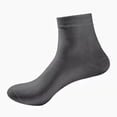 thumbnail image 4 of SERISIMPLE Bamboo Men Breathable Sock Low Quarter Thin Ankle Comfort Cool Soft Socks 5 Pairs (Dark Grey, c), 4 of 4