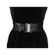 thumbnail image 4 of Cinturones elásticos para mujeres de tallas grandes INSPIRE CHIC con hebillas de metal entrelazadas y decoraciones de lentejuelas para vestidos, negro 60cm/23.62", 4 of 6