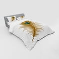 thumbnail image 3 of Ambesonne Animal Bedding Set 3 Pcs, Exotic Peacock Wild Bird, Twin, Mustard Green Navy, 3 of 3