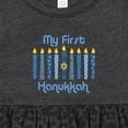thumbnail image 4 of Inktastic 1st Hanukkah Candles Girls Baby Dress, 4 of 5