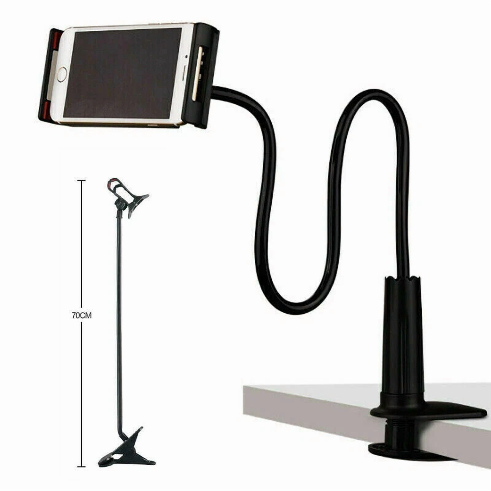 Flexible Goose Neck Long Lazy Arm Bedside Desk Tablet Phone Mount Holder Stand