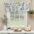 thumbnail image 3 of Yellow Blue Floral Plant Window Valance Curtain Wildflowers Green Leaf Rod Pocket Short Curtain for Living Room, Bedroom & Kitchen Window Decor 42x18in, 3 of 8