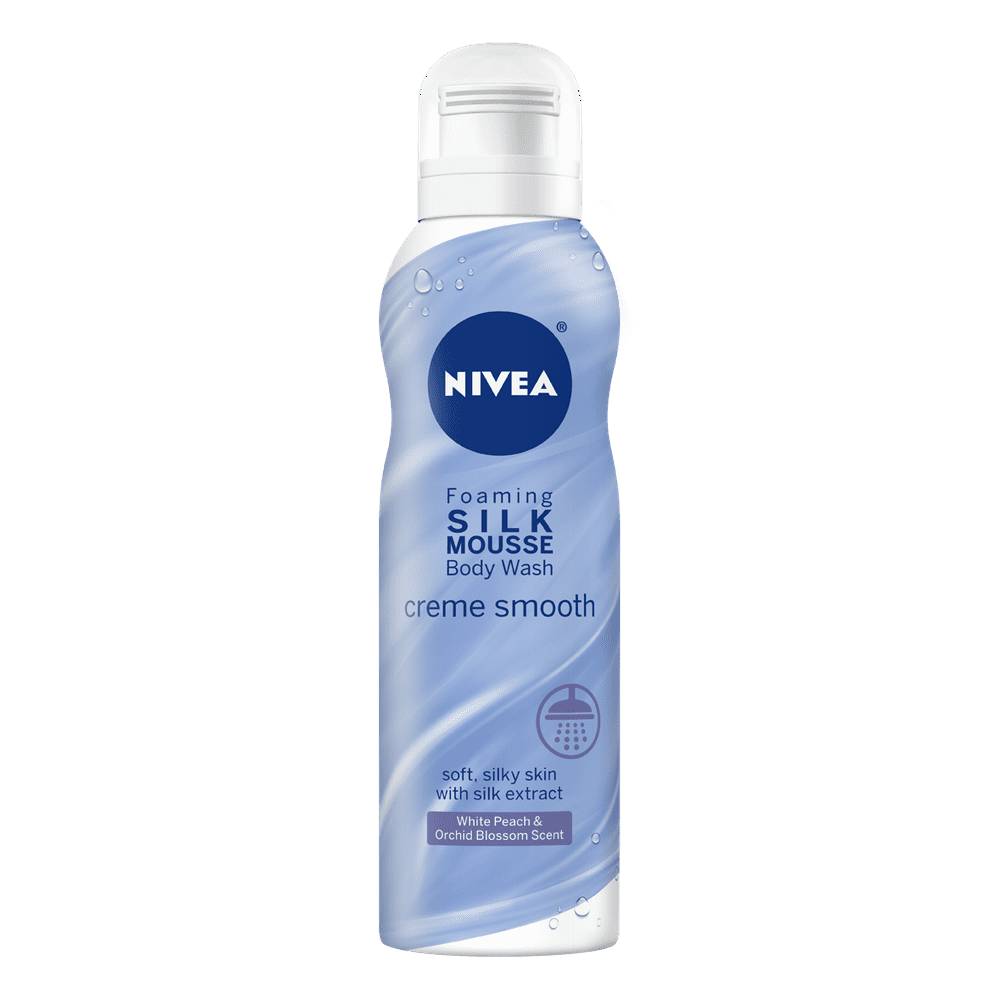 NIVEA Creme Smooth Foaming Silk Mousse Body Wash, 6.8 Ounce Walmart