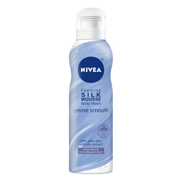 NIVEA Creme Smooth Foaming Silk Mousse Body Wash, 6.8 Ounce Walmart