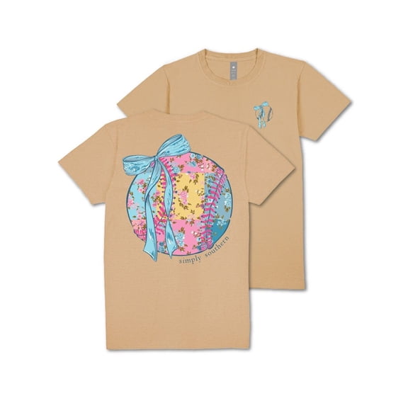 Simply Southern Bow Patch Baseball Softball T-Shirt