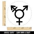 thumbnail image 2 of Male with Stroke and Female Sign Transgender Gender Symbol Self-Inking Rubber Stamp Ink Stamper - Yellow Ink - Small 3/4 Inch, 2 of 7